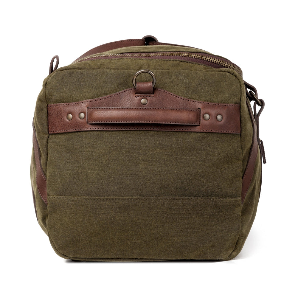 Campaign Waxed Canvas Large Duffle Bag Mission Mercantile Leather Goods