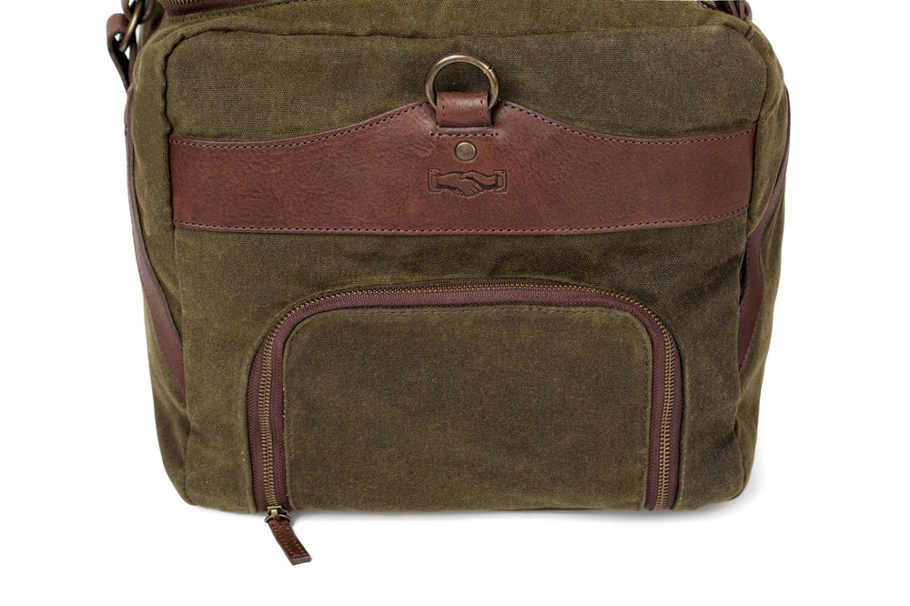 Campaign Waxed Canvas Large Duffle Bag Mission Mercantile Leather Goods