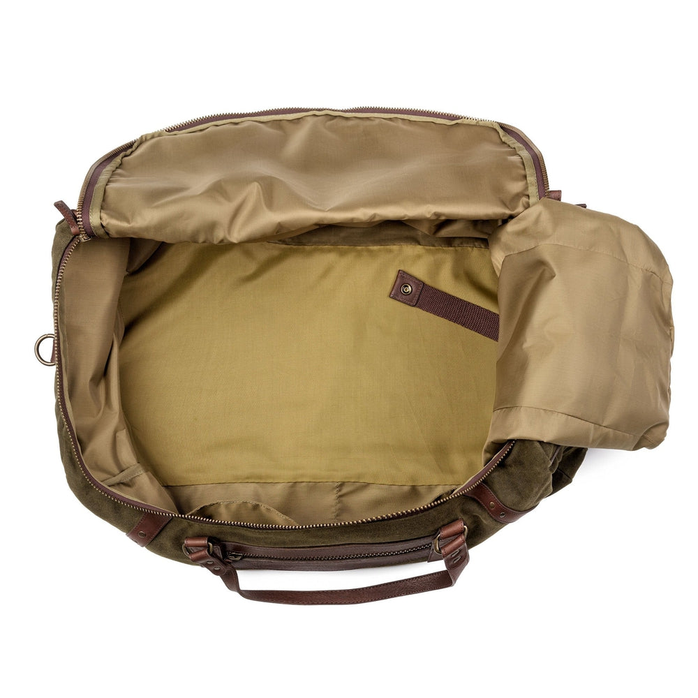 Campaign Waxed Canvas Large Duffle Bag Mission Mercantile Leather Goods