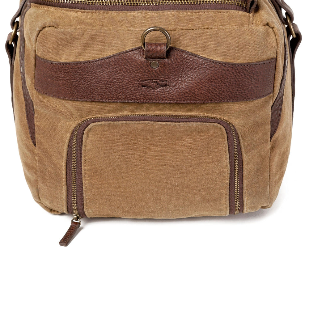 Campaign Waxed Canvas Large Duffle Bag Mission Mercantile Leather Goods