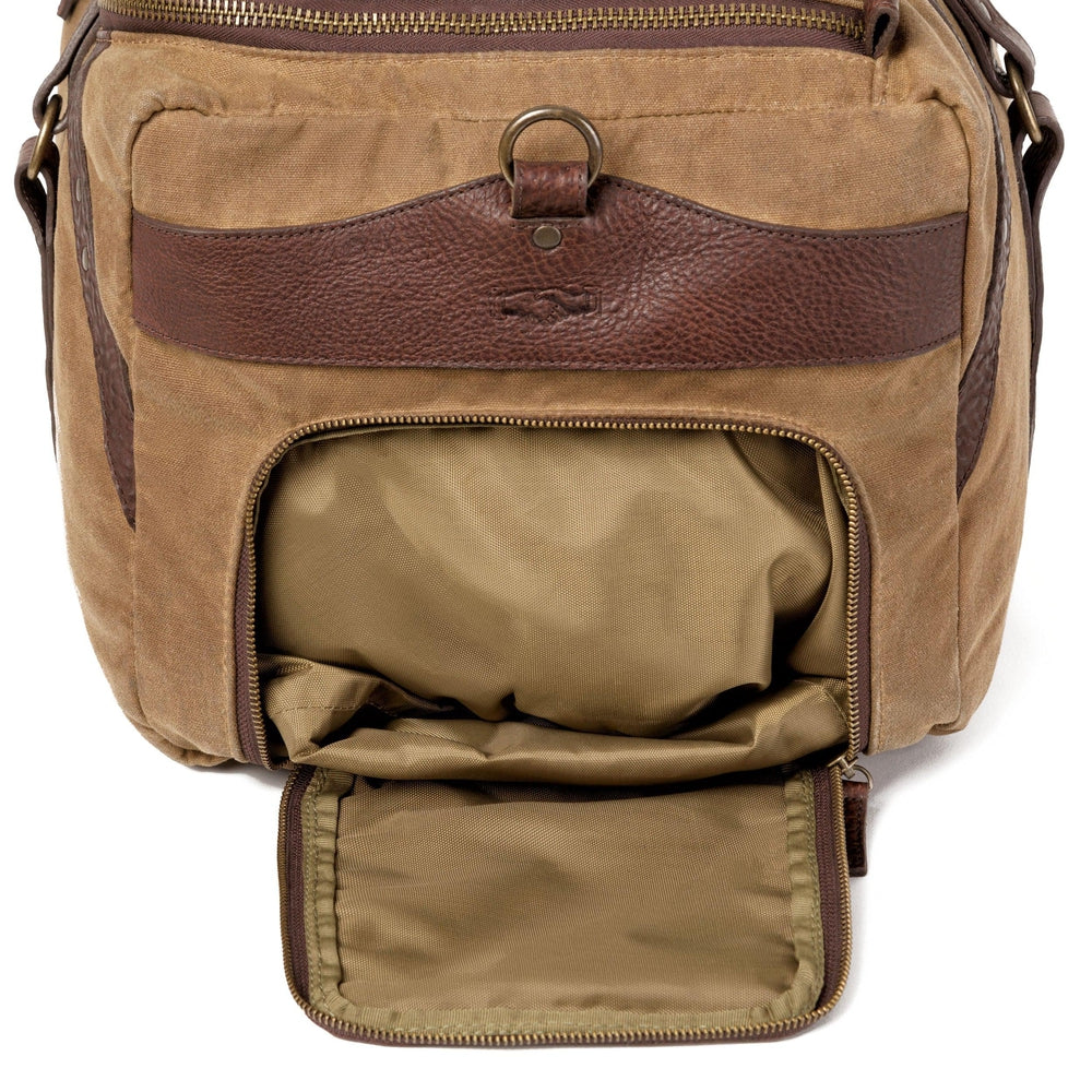 Campaign Waxed Canvas Large Duffle Bag Mission Mercantile Leather Goods