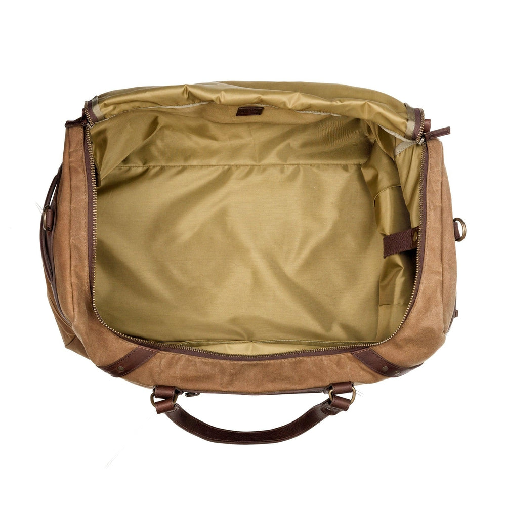 Campaign Waxed Canvas Large Duffle Bag Mission Mercantile Leather Goods