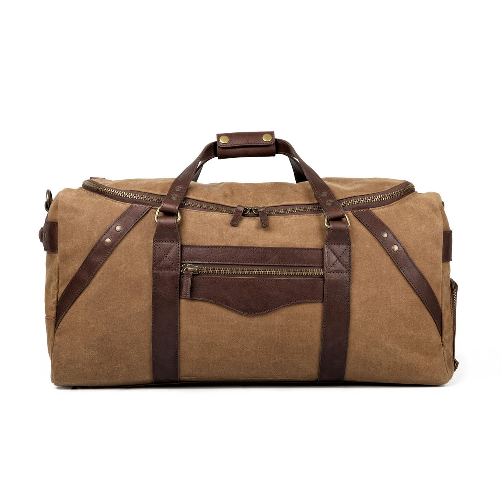 Campaign Waxed Canvas Large Duffle Bag Mission Mercantile Leather Goods