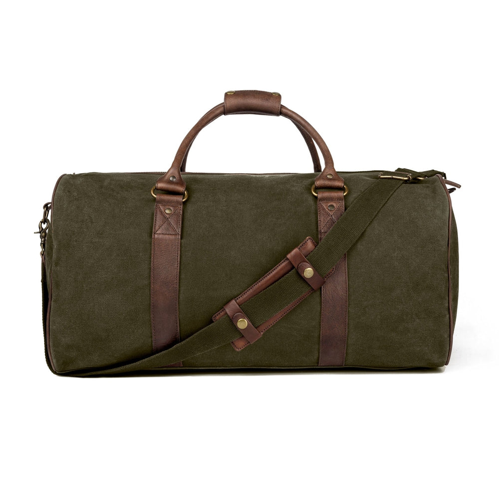 Campaign Waxed Canvas Large Field Duffle Bag Mission Mercantile Leather Goods