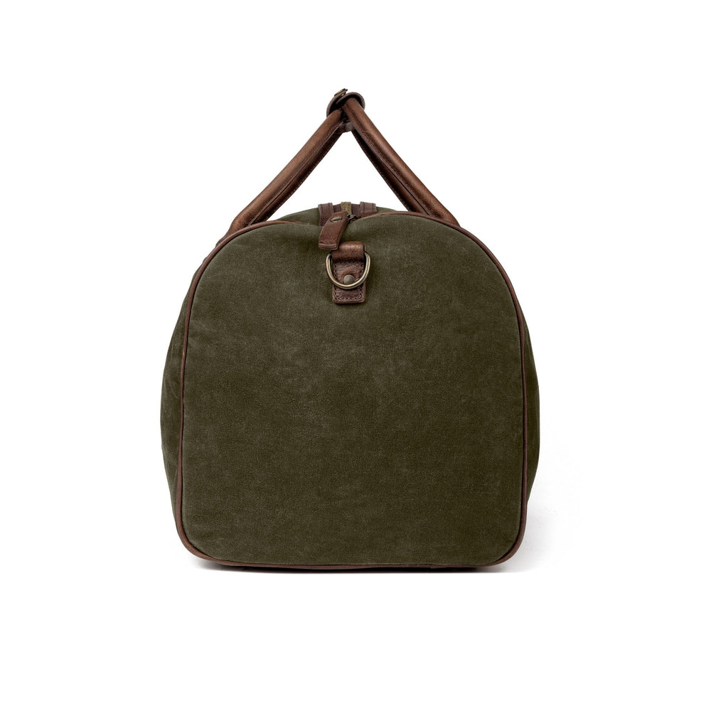 Campaign Waxed Canvas Large Field Duffle Bag Mission Mercantile Leather Goods