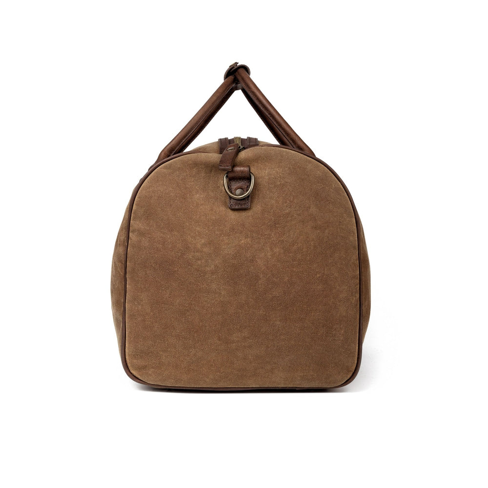 Campaign Waxed Canvas Large Field Duffle Bag Mission Mercantile Leather Goods