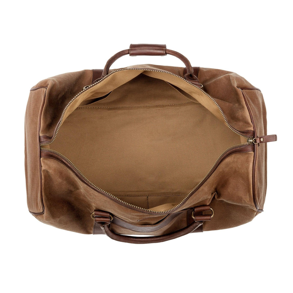 Campaign Waxed Canvas Large Field Duffle Bag Mission Mercantile Leather Goods