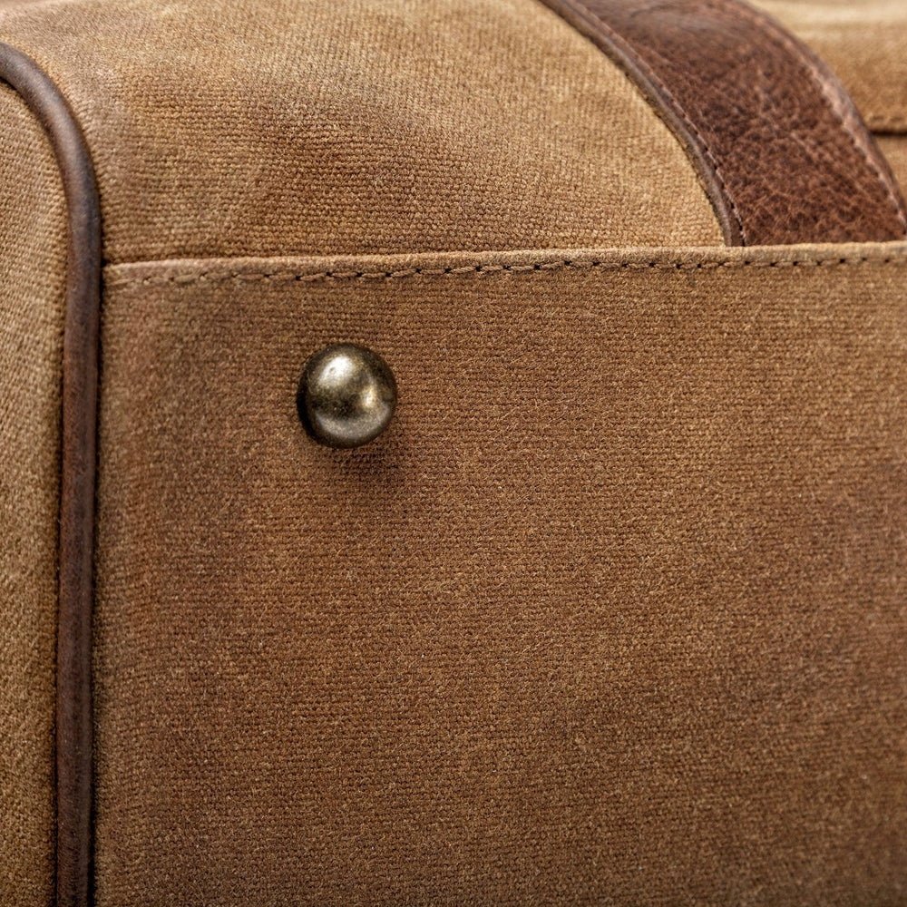 Campaign Waxed Canvas Large Field Duffle Bag Mission Mercantile Leather Goods