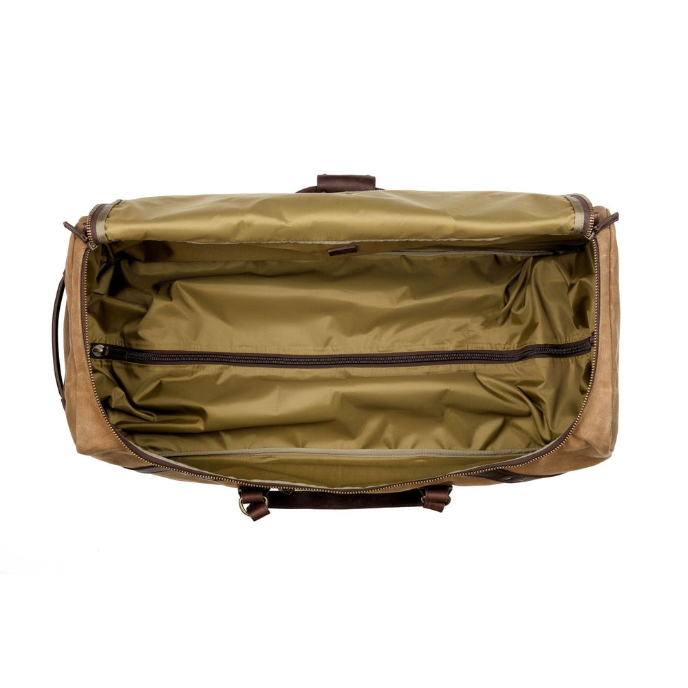 Campaign Waxed Canvas Large Wheeled Duffle Bag Mission Mercantile Leather Goods