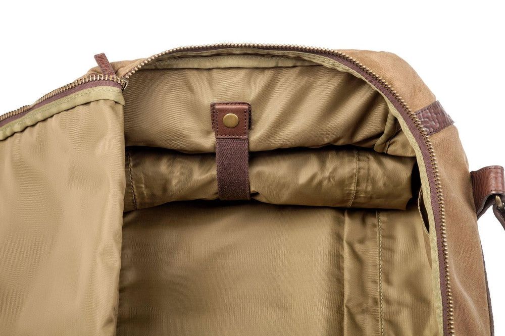 Campaign Waxed Canvas Medium Duffle Bag Mission Mercantile Leather Goods