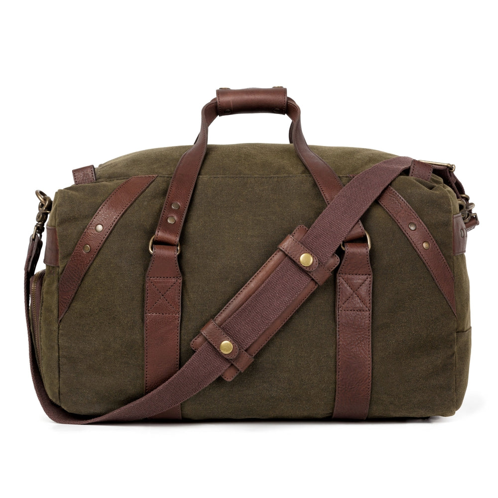 Campaign Waxed Canvas Medium Duffle Bag Mission Mercantile Leather Goods