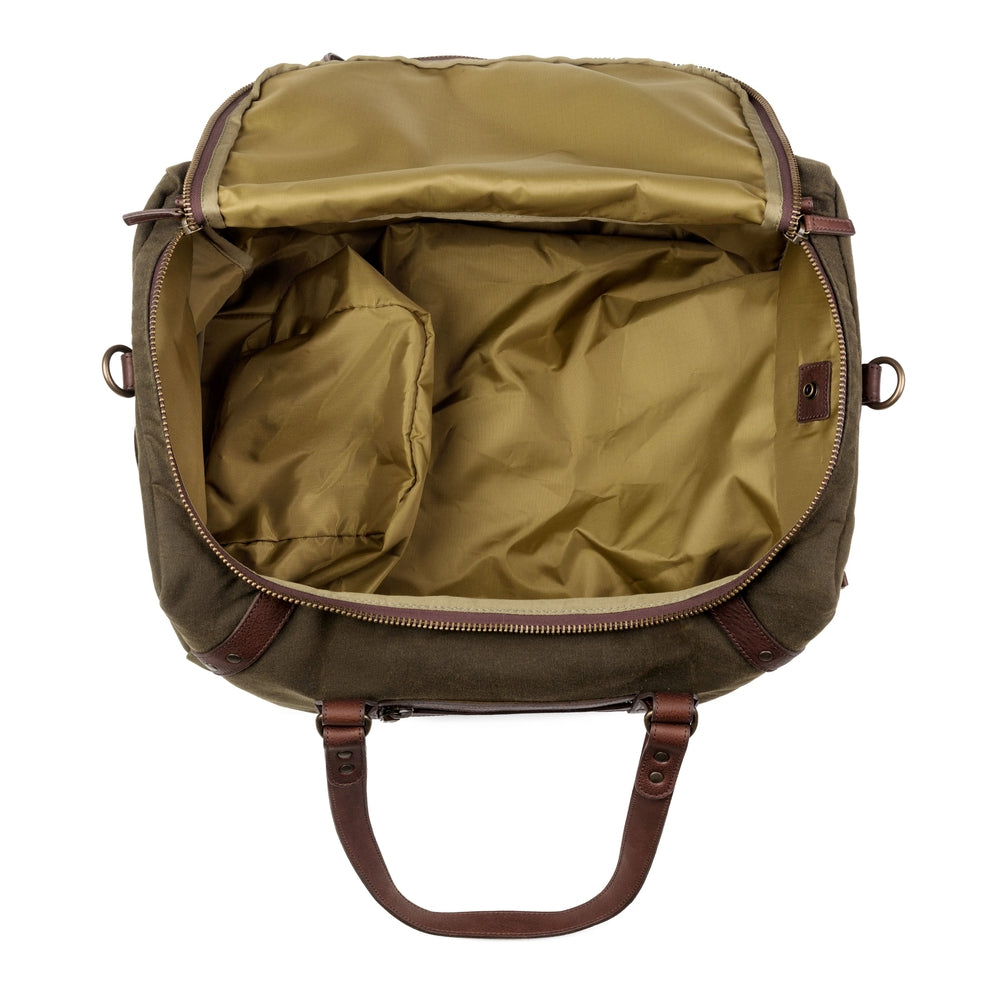 Campaign Waxed Canvas Medium Duffle Bag Mission Mercantile Leather Goods