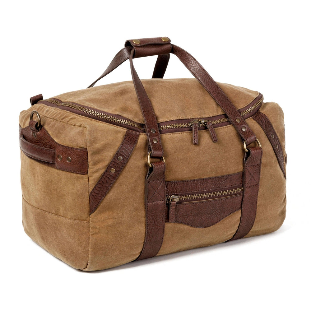 Campaign Waxed Canvas Medium Duffle Bag Mission Mercantile Leather Goods