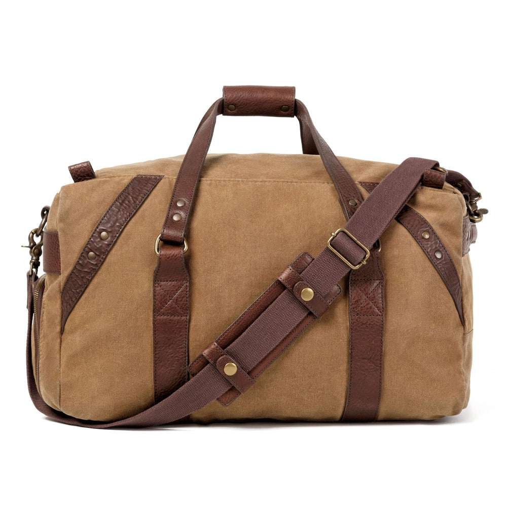Campaign Waxed Canvas Medium Duffle Bag Mission Mercantile Leather Goods