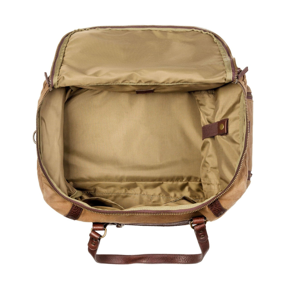 Campaign Waxed Canvas Medium Duffle Bag Mission Mercantile Leather Goods