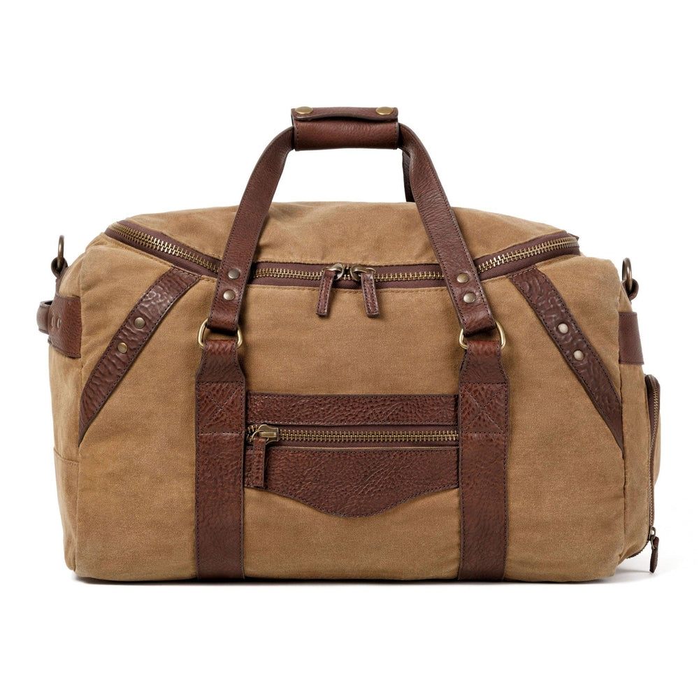 Campaign Waxed Canvas Medium Duffle Bag Mission Mercantile Leather Goods