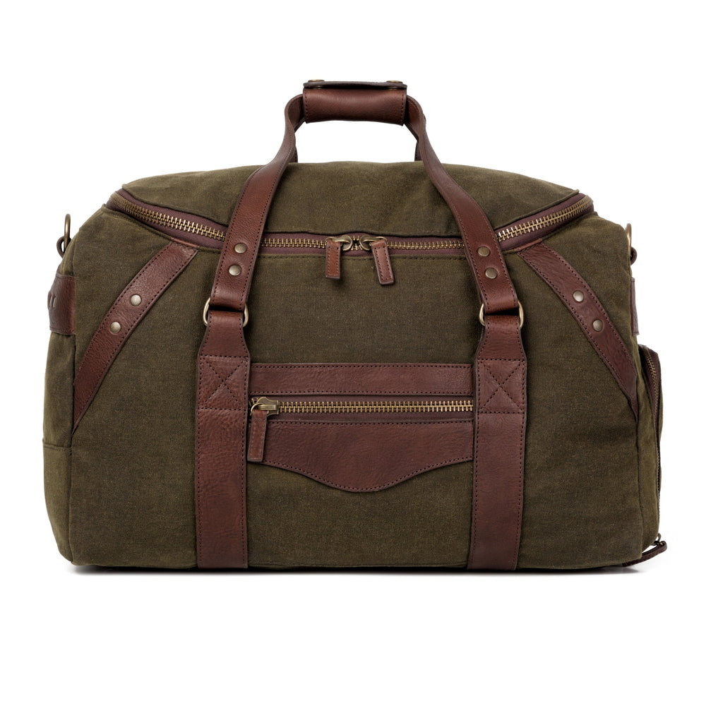 Campaign Waxed Canvas Medium Duffle Bag Mission Mercantile Leather Goods