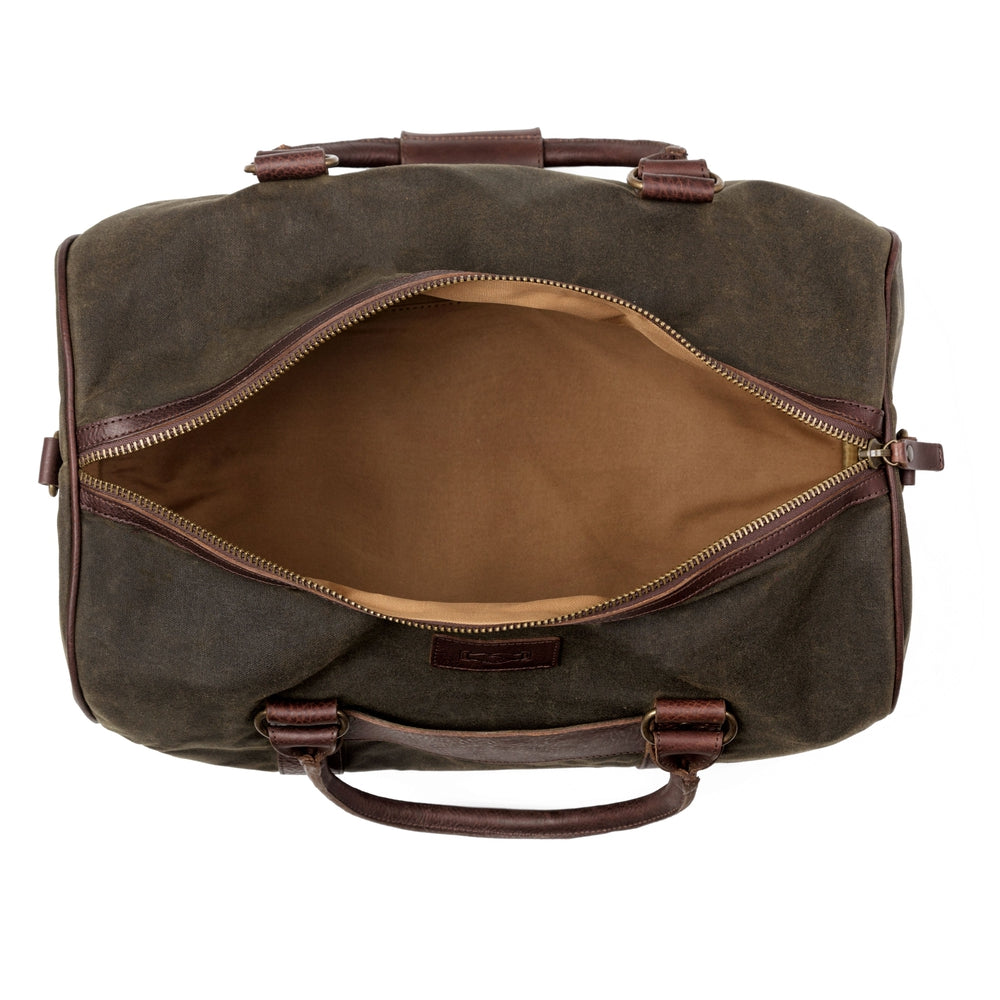 Campaign Waxed Canvas Medium Field Duffle Bag Mission Mercantile Leather Goods