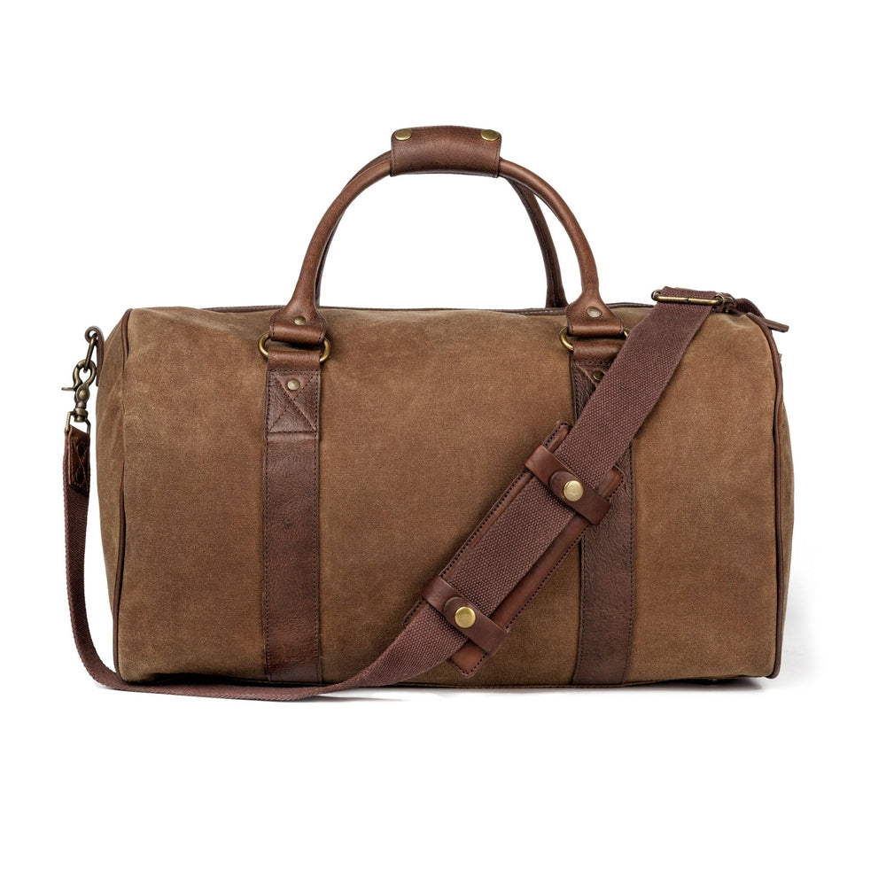 Campaign Waxed Canvas Medium Field Duffle Bag Mission Mercantile Leather Goods