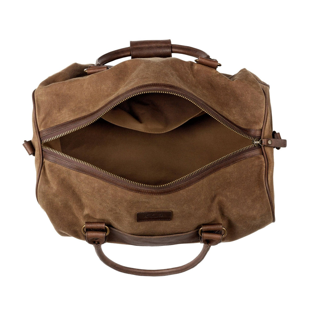 Campaign Waxed Canvas Medium Field Duffle Bag Mission Mercantile Leather Goods
