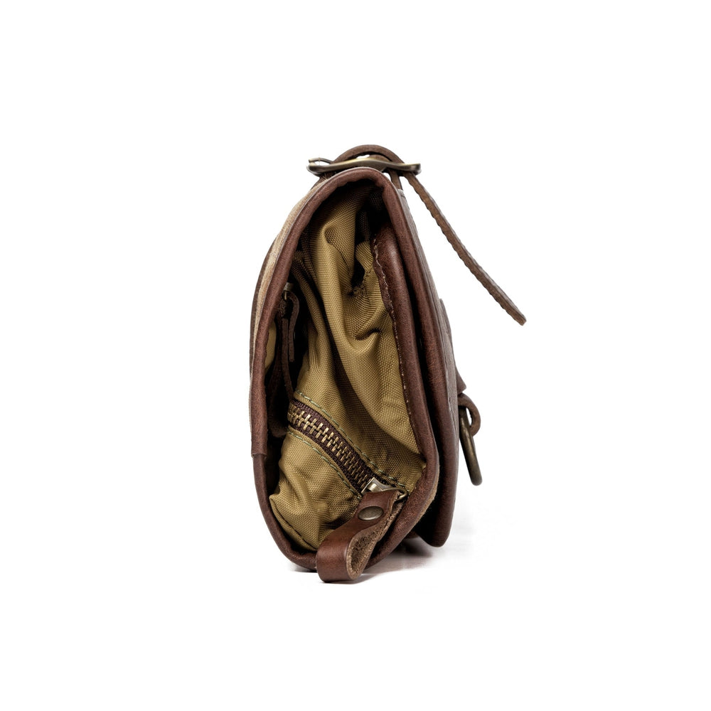 Campaign Waxed Canvas Roll-Up Toiletry Shave Kit Mission Mercantile Leather Goods