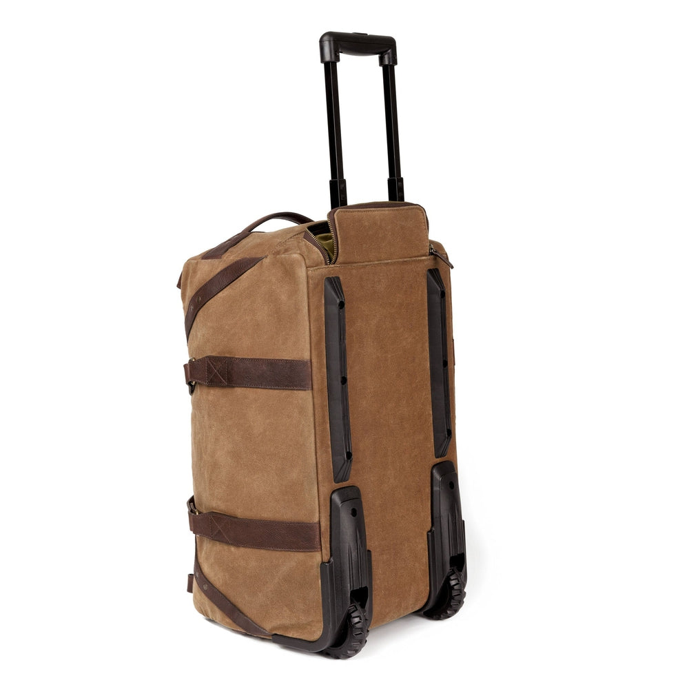 Campaign Waxed Canvas Wheeled Carry-On Duffle Bag Mission Mercantile Leather Goods