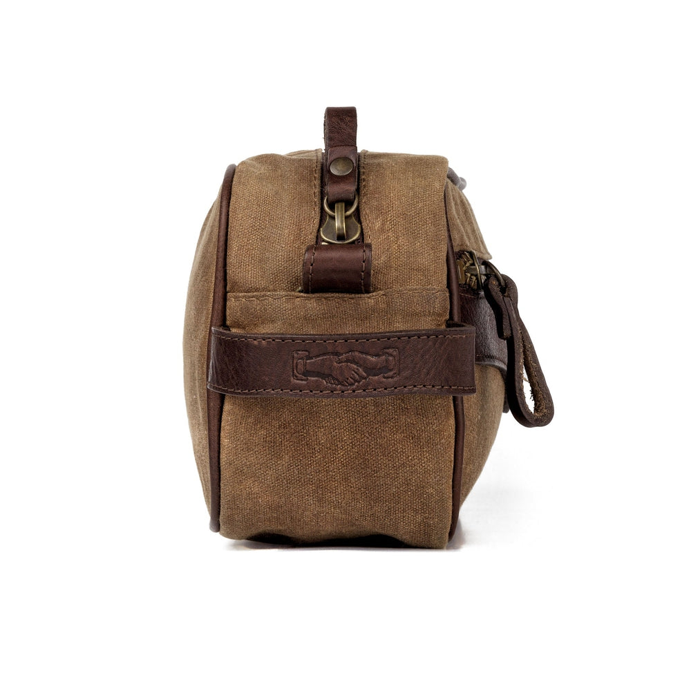 Campaign Waxed Canvas Toiletry Shave Kit Mission Mercantile Leather Goods