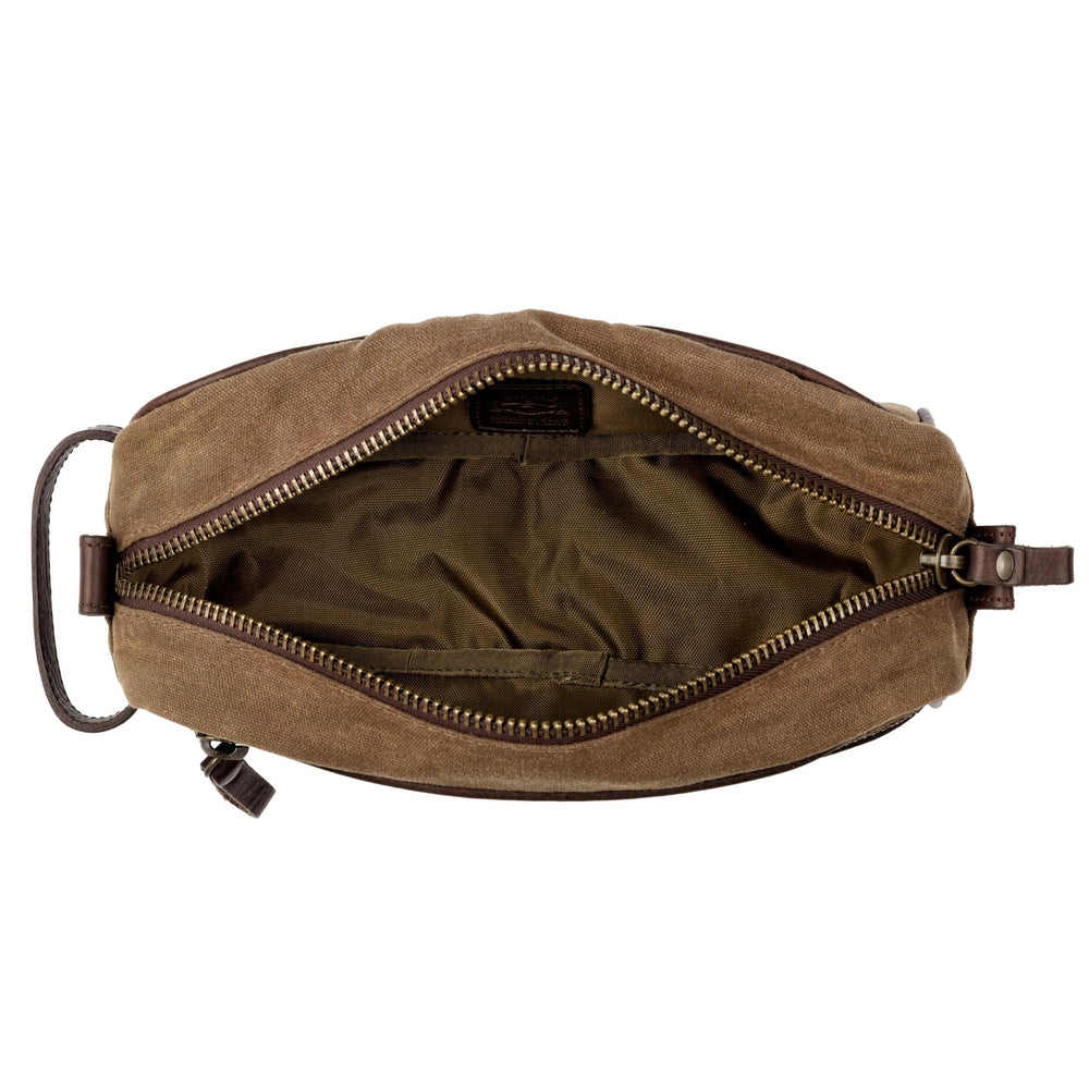 Campaign Waxed Canvas Toiletry Shave Kit Mission Mercantile Leather Goods
