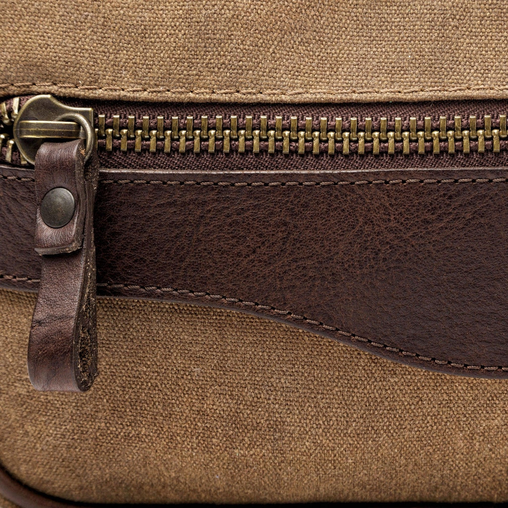 Campaign Waxed Canvas Toiletry Shave Kit Mission Mercantile Leather Goods