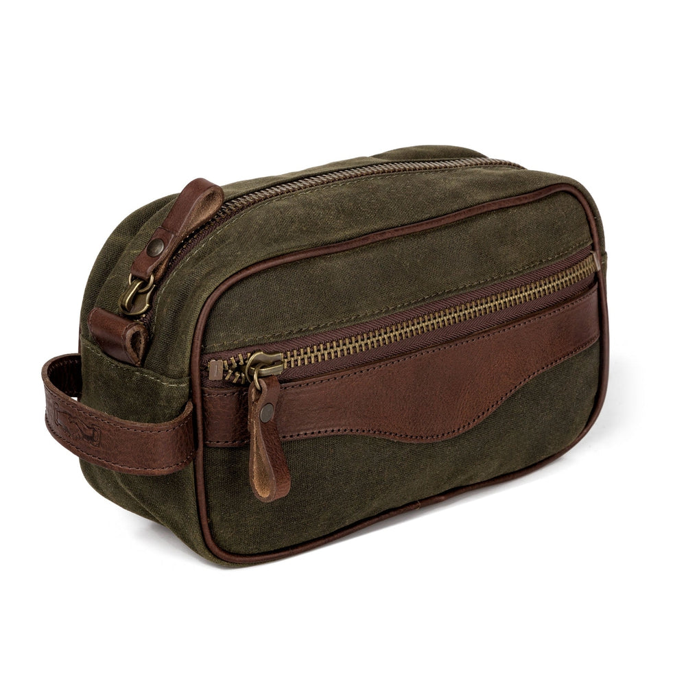 Campaign Waxed Canvas Toiletry Shave Kit Mission Mercantile Leather Goods