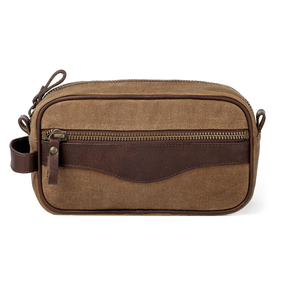 Campaign Waxed Canvas Toiletry Shave Kit Mission Mercantile Leather Goods