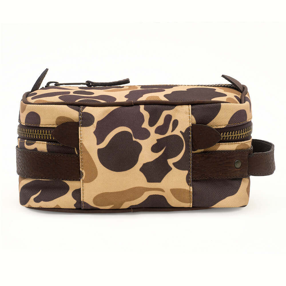 Campaign Waxed Canvas Toiletry Square Shave Kit Mission Mercantile Leather Goods