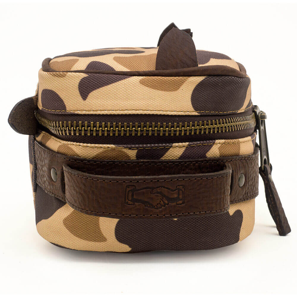 Campaign Waxed Canvas Toiletry Square Shave Kit Mission Mercantile Leather Goods