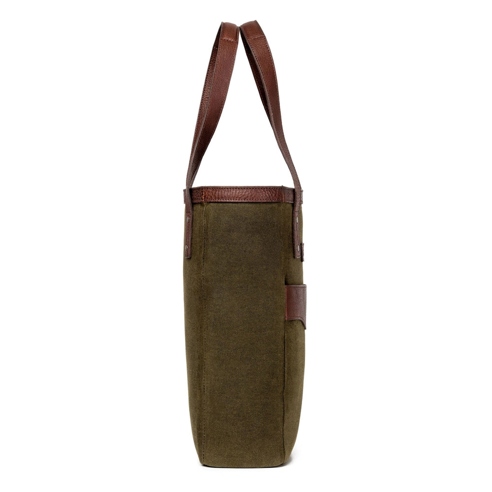 Campaign Waxed Canvas Two Bottle Wine Tote Mission Mercantile Leather Goods