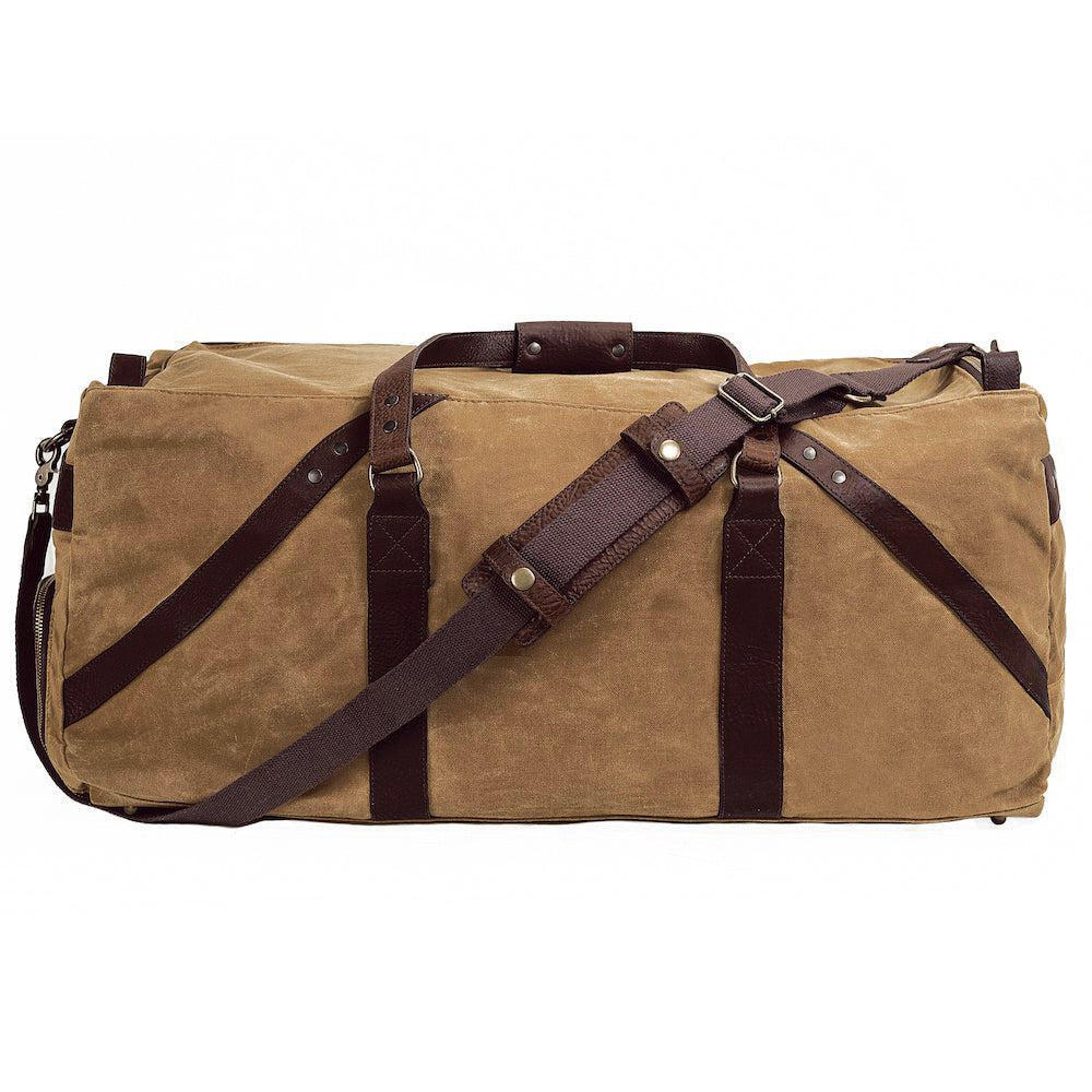 Campaign Waxed Canvas X-Large Duffle Bag Mission Mercantile Leather Goods