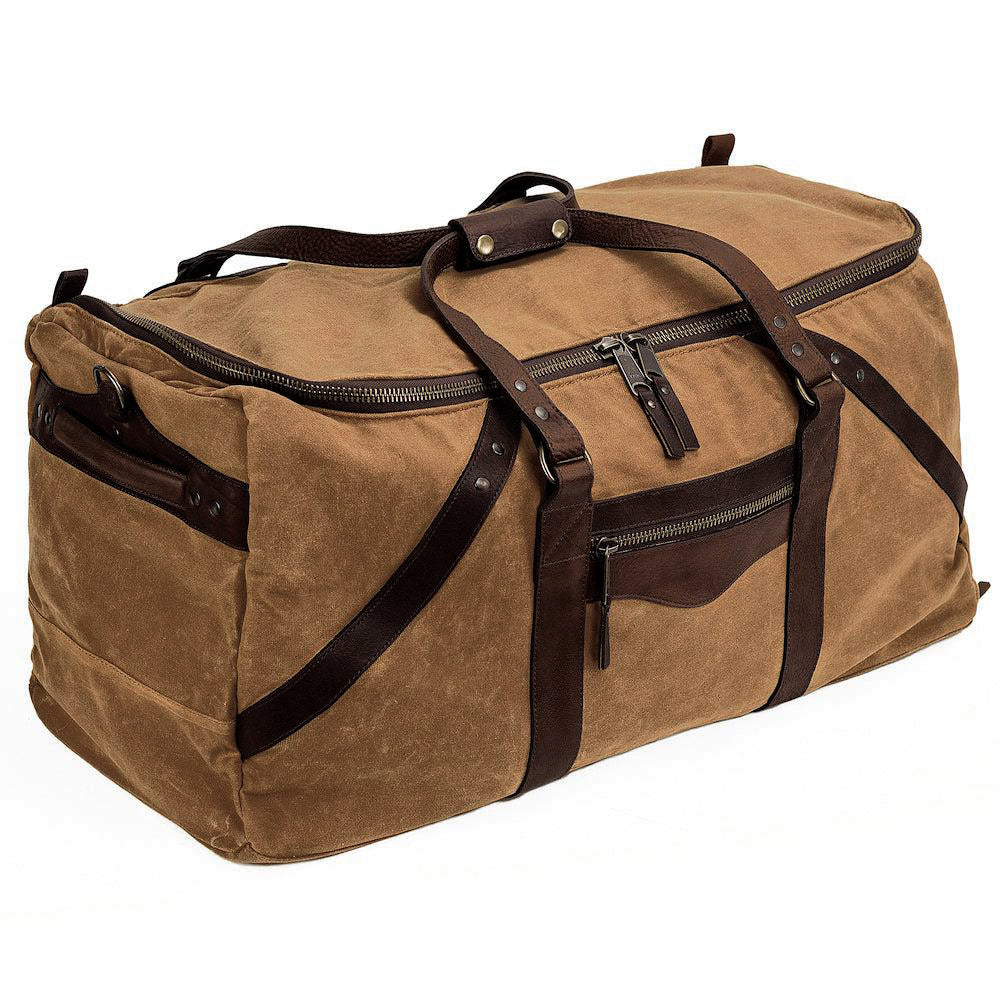 Campaign Waxed Canvas X-Large Duffle Bag Mission Mercantile Leather Goods