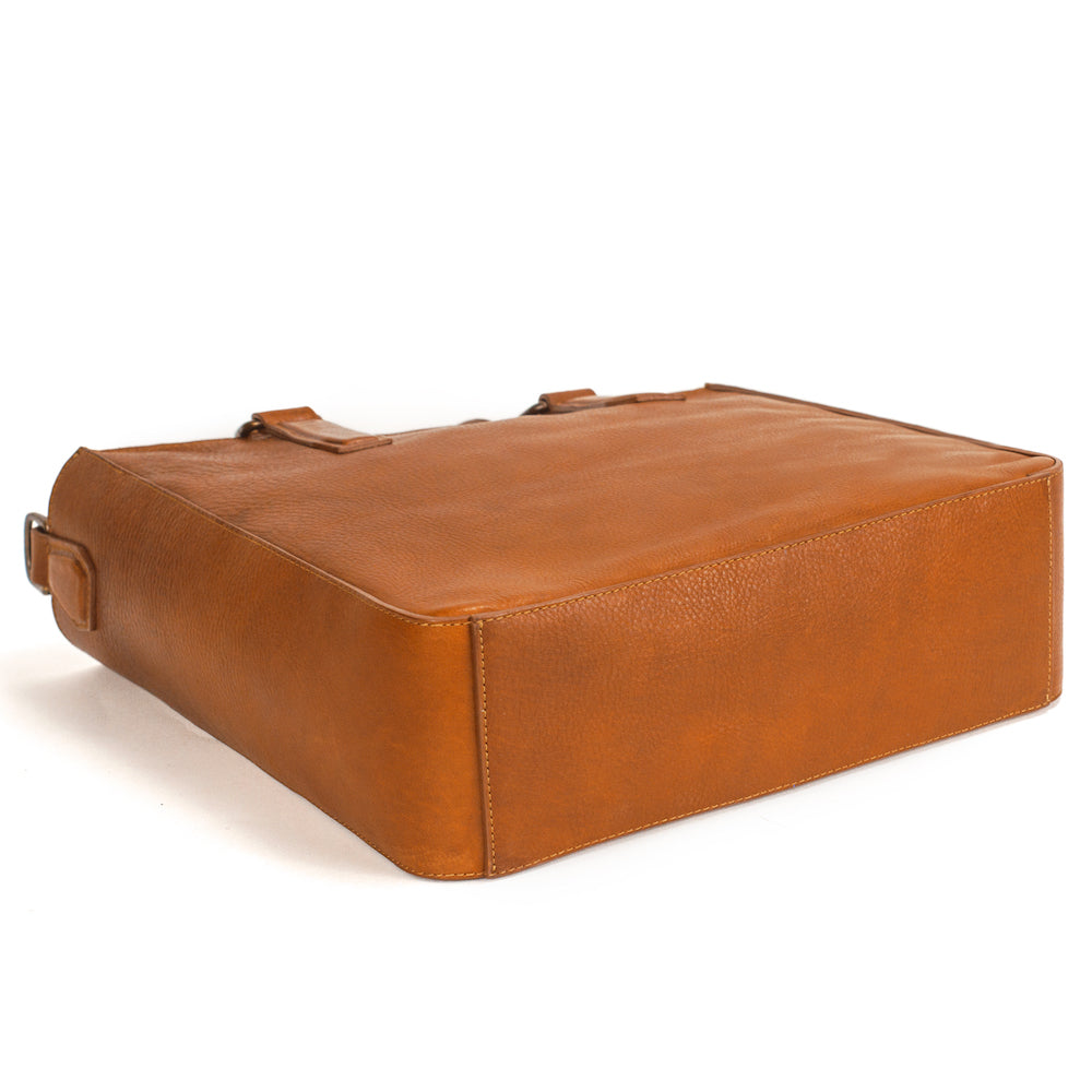 Ellington Leather Market Tote with Zippered Pouch Mission Mercantile Leather Goods