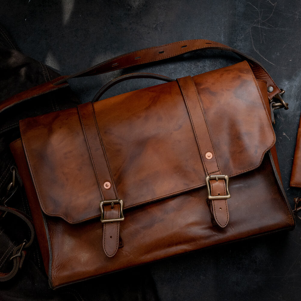 Heritage Leather Briefcase Mission Mercantile Leather Goods