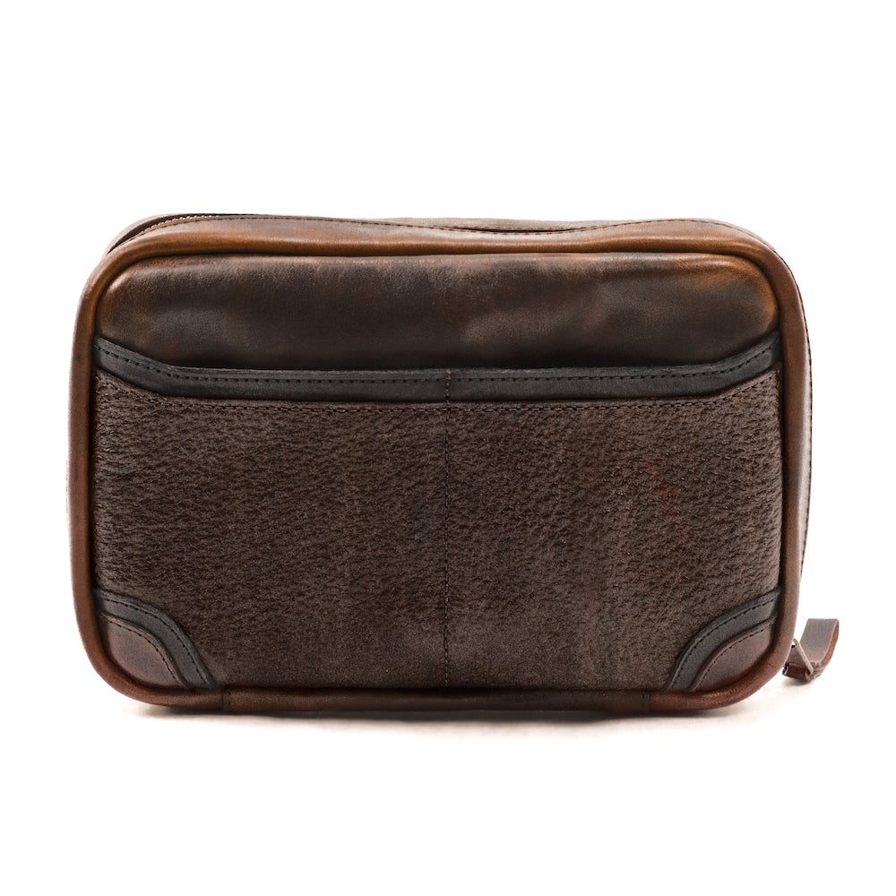 Heritage Leather "Doc" Electronics Organizer / Toiletry Kit Mission Mercantile Leather Goods