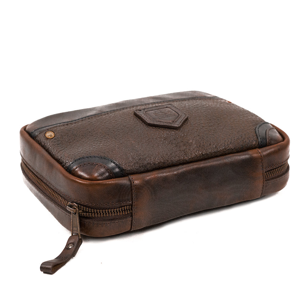 Heritage Leather "Doc" Electronics Organizer / Toiletry Kit Mission Mercantile Leather Goods