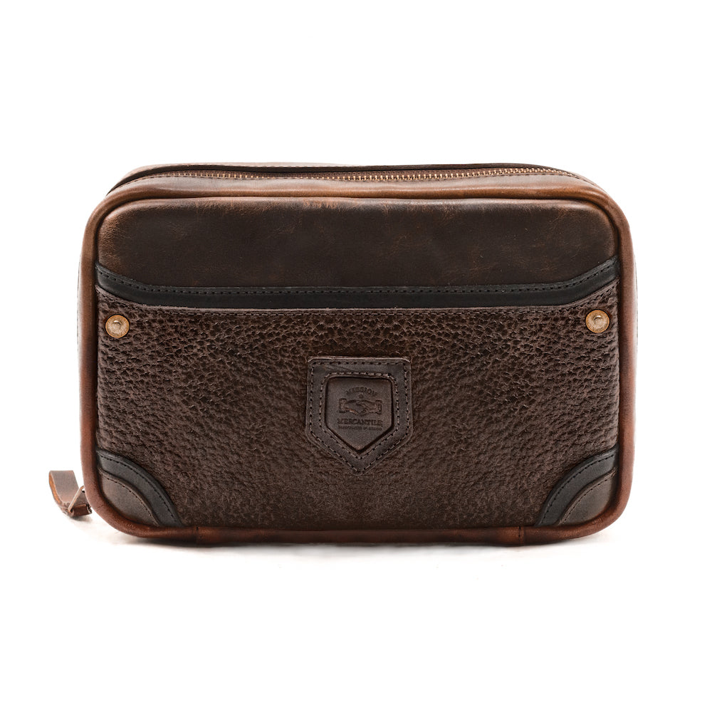 Heritage Leather "Doc" Electronics Organizer / Toiletry Kit Mission Mercantile Leather Goods