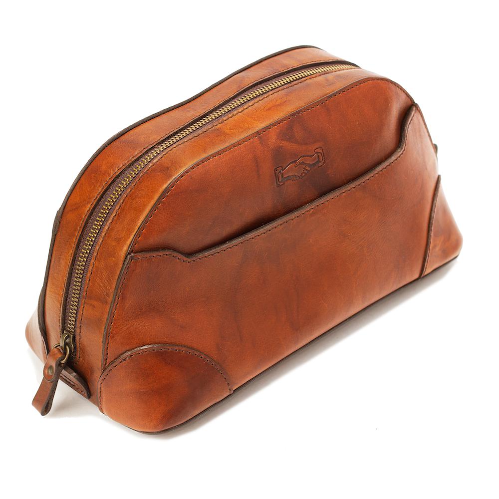 Heritage Leather Stateroom Toiletry Wash Bag Mission Mercantile Leather Goods