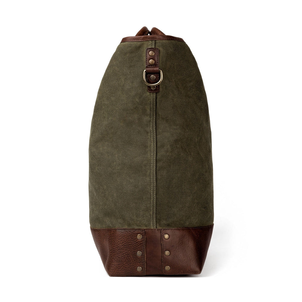 Heritage Waxed Canvas Original Ice Block Tote Bag Mission Mercantile Leather Goods