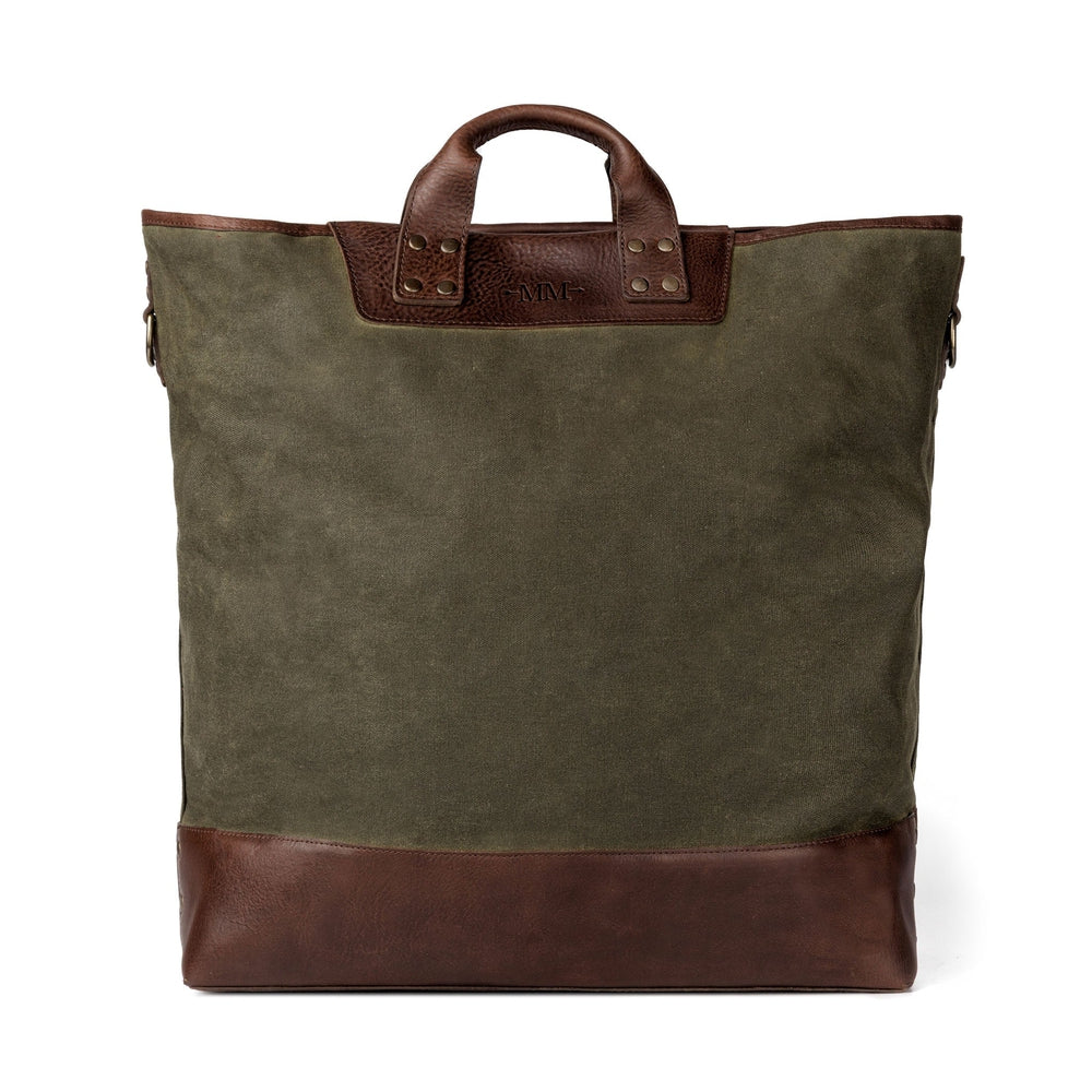 Heritage Waxed Canvas Original Ice Block Tote Bag Mission Mercantile Leather Goods