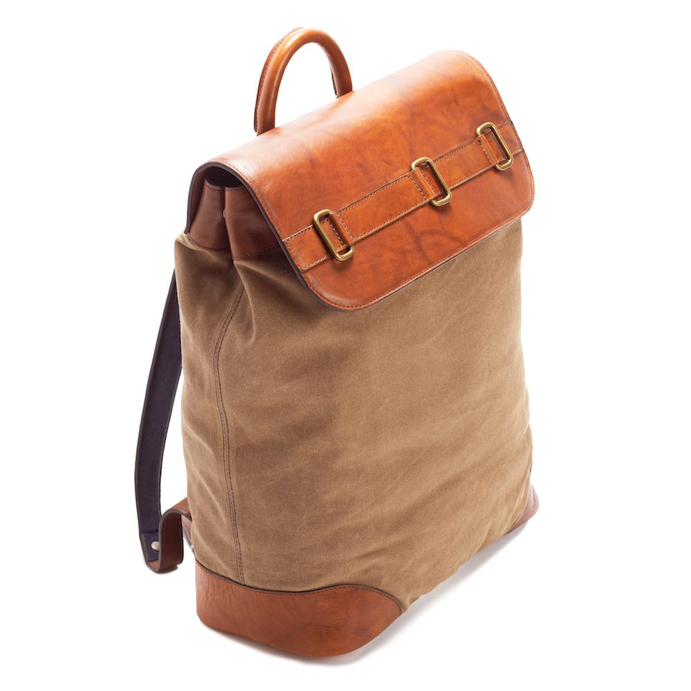 Heritage Waxed Canvas Steamer Backpack No. 2 Mission Mercantile Leather Goods