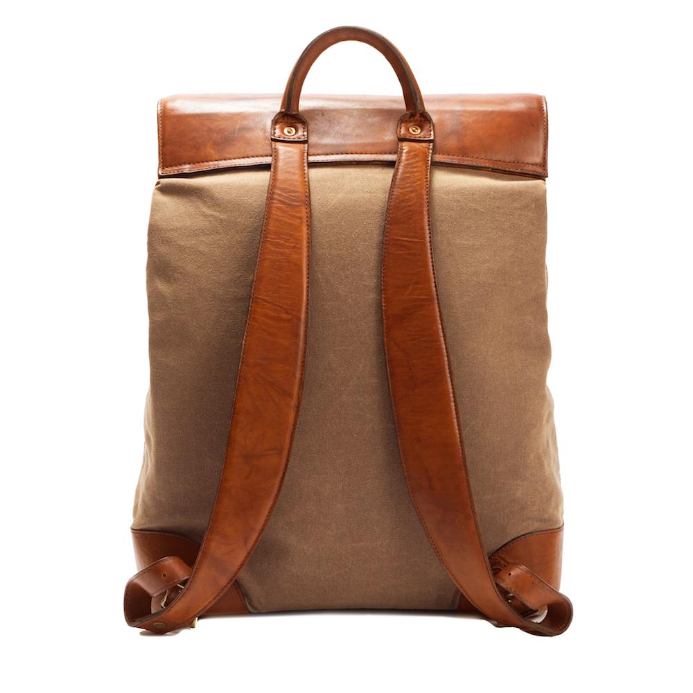 Heritage Waxed Canvas Steamer Backpack No. 2 Mission Mercantile Leather Goods