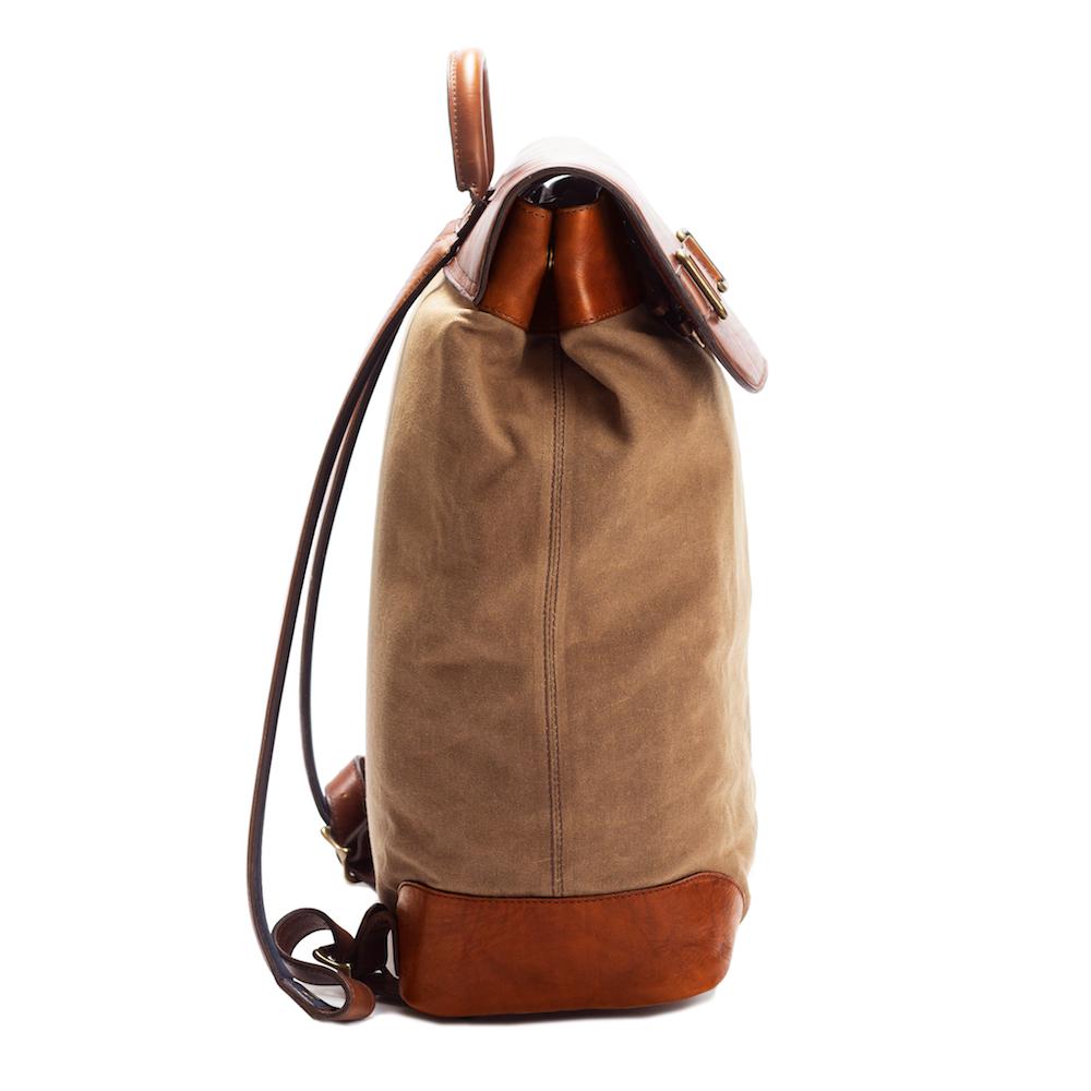 Heritage Waxed Canvas Steamer Backpack No. 2 Mission Mercantile Leather Goods