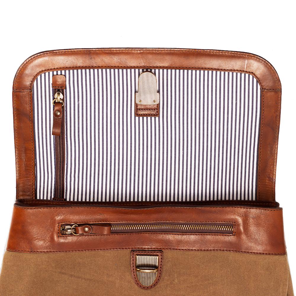 Heritage Waxed Canvas Steamer Backpack No. 2 Mission Mercantile Leather Goods