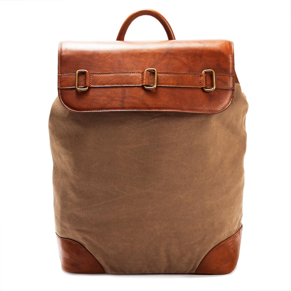 Heritage Waxed Canvas Steamer Backpack No. 2 Mission Mercantile Leather Goods