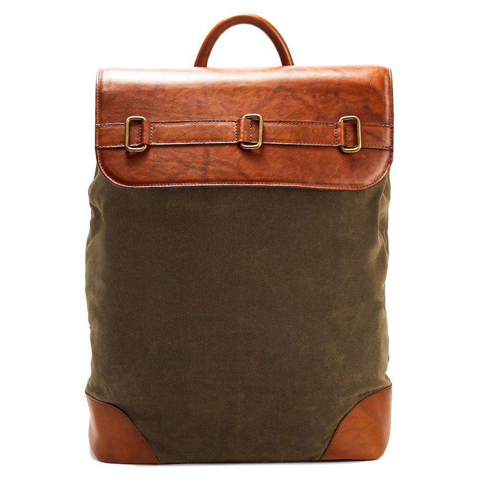 Heritage Waxed Canvas Steamer Backpack No. 2 Mission Mercantile Leather Goods